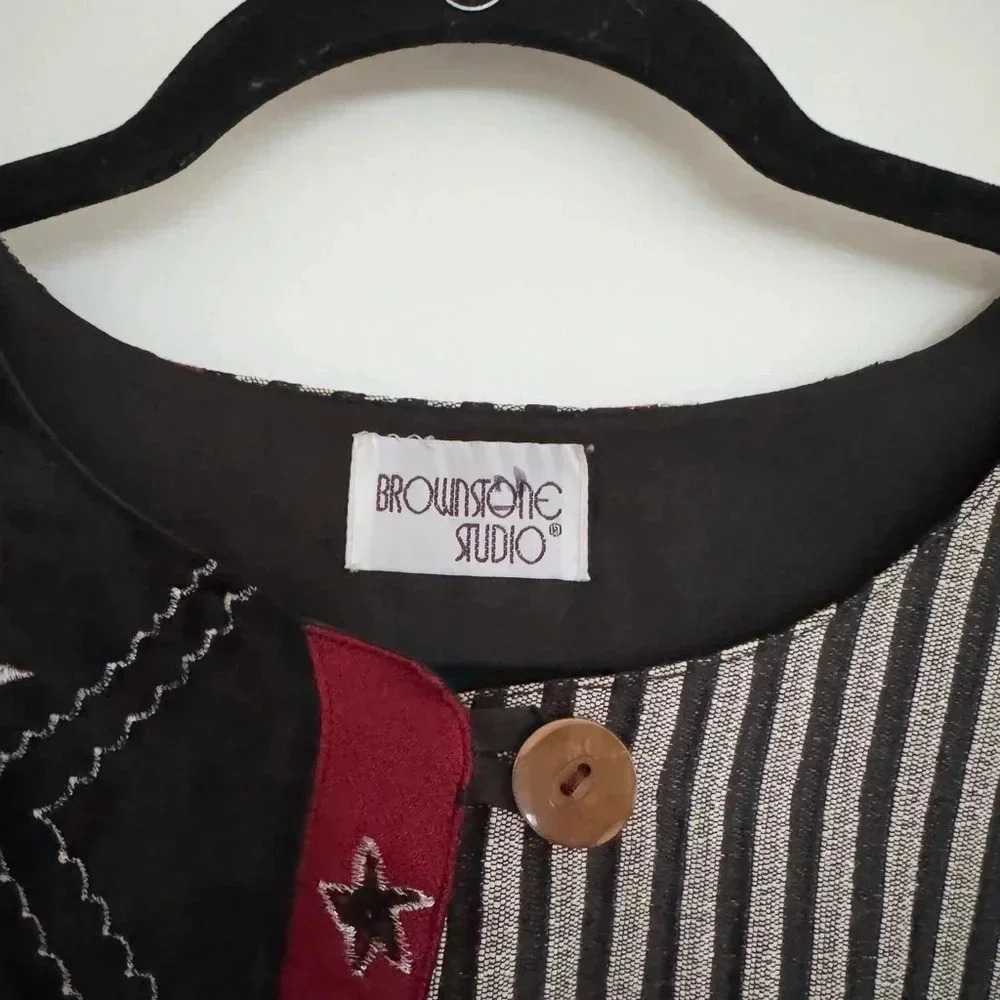 Vintage Brownstone Studio Patchwork Jacket Size L… - image 8